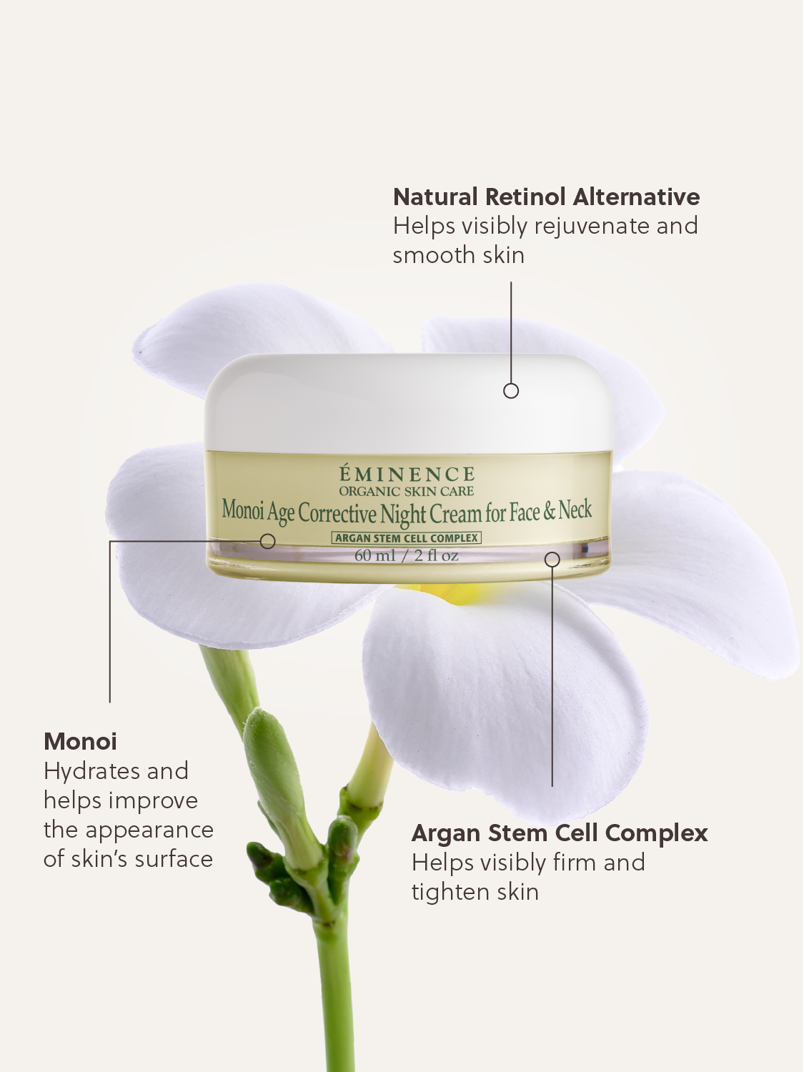 Monoi Age Corrective Night Cream for Face and Neck