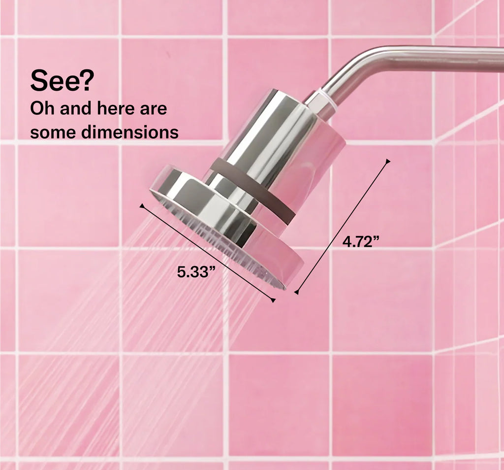Filtered Shower Head - Modern Chrome