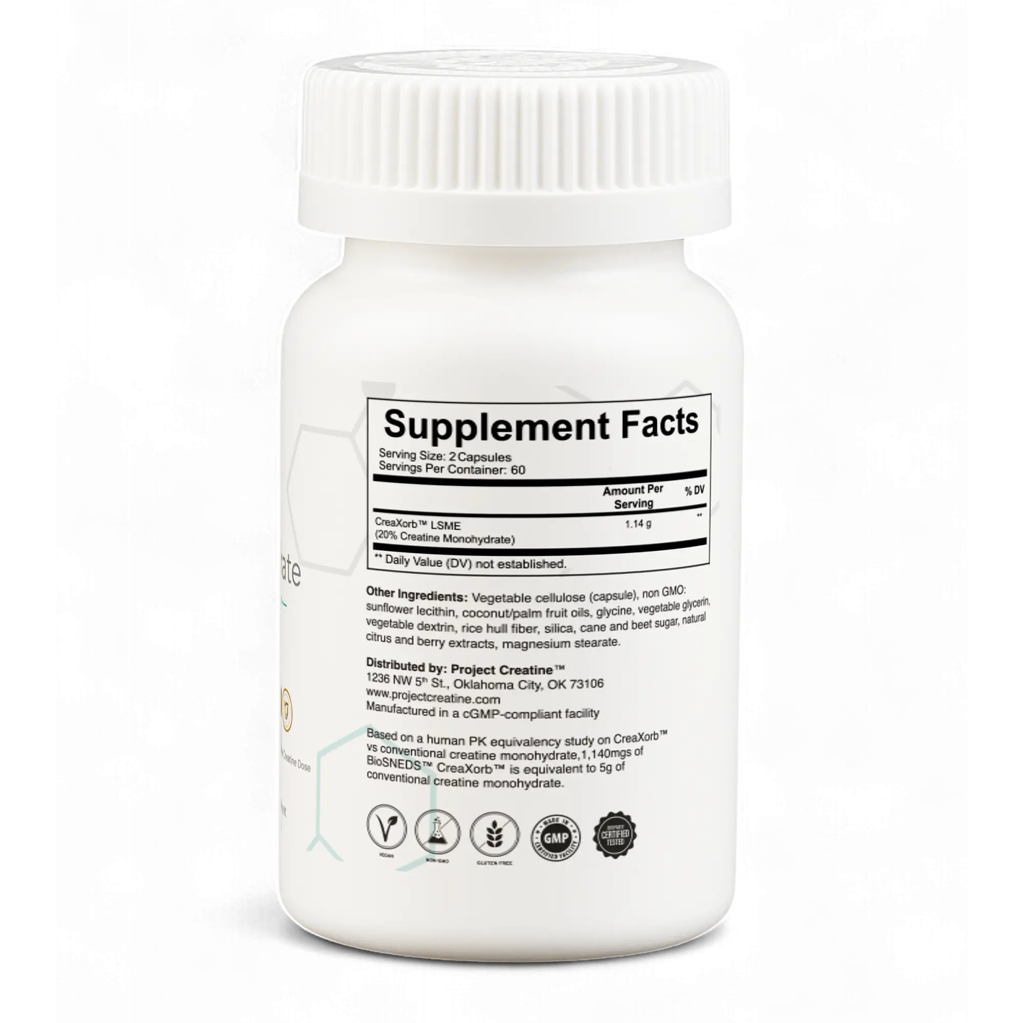 Creatine Monohydrate 60 capsules