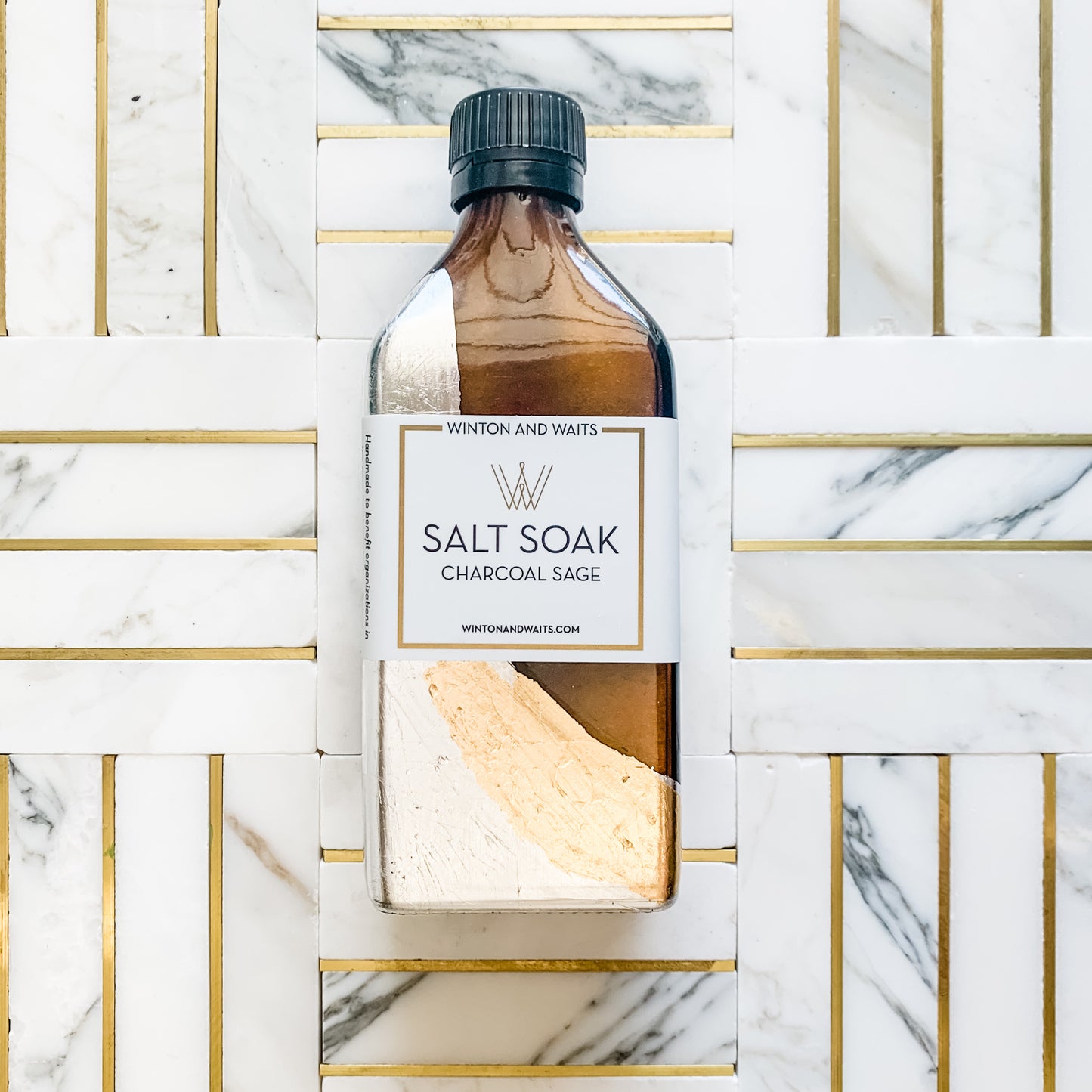 Charcoal Sage Salt Soak