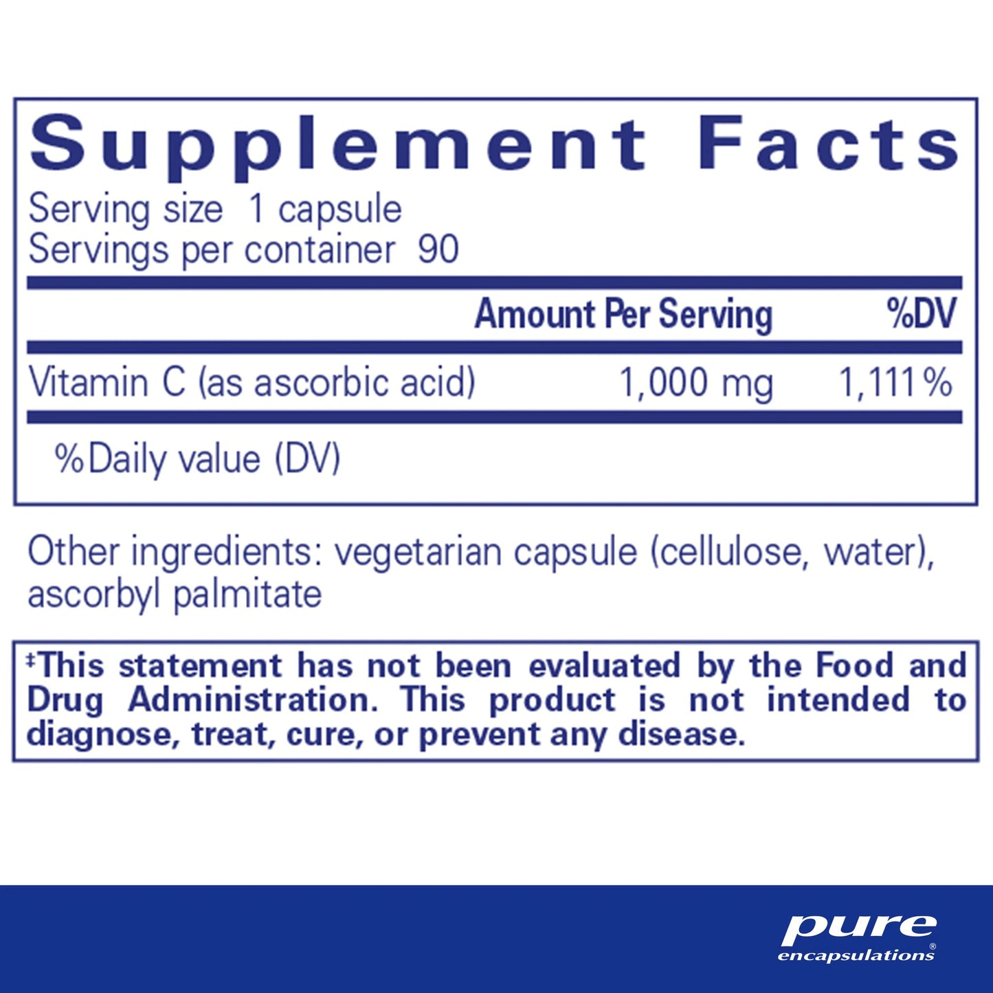 Ascorbic Acid 1000mg  *90 caps*