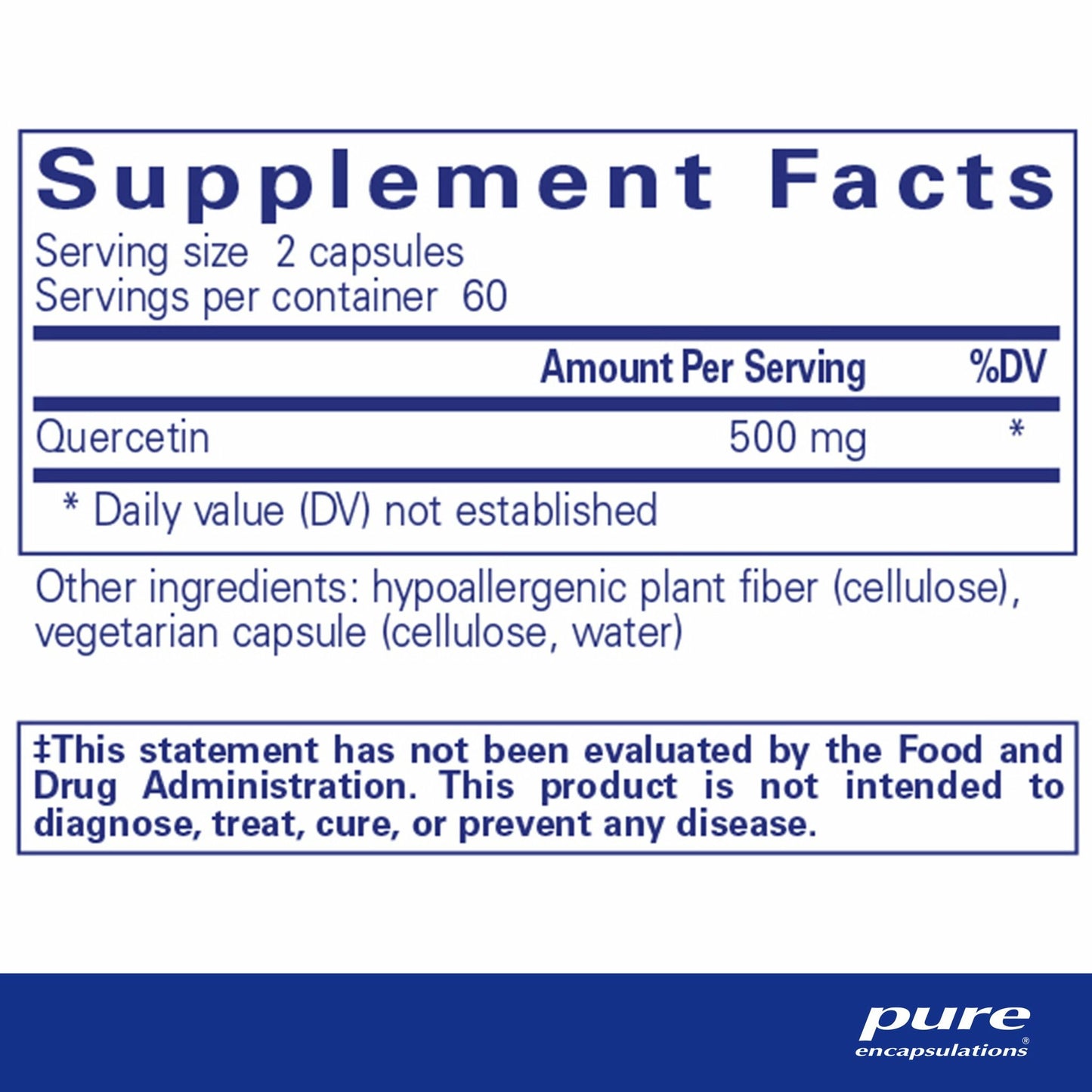 Quercetin 500mg 120caps (NAME ALERT)